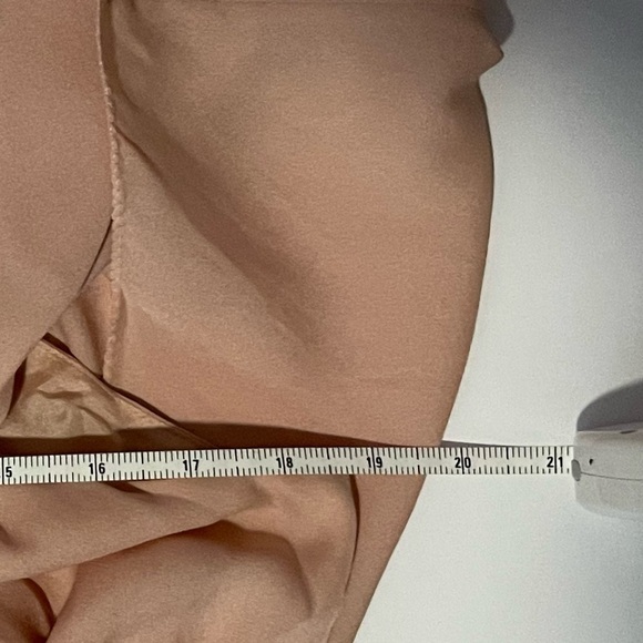 Halston Heritage Peack Pink Silk Off shoulder Flounce Ruffle Mini dress 6 - Picture 6 of 10